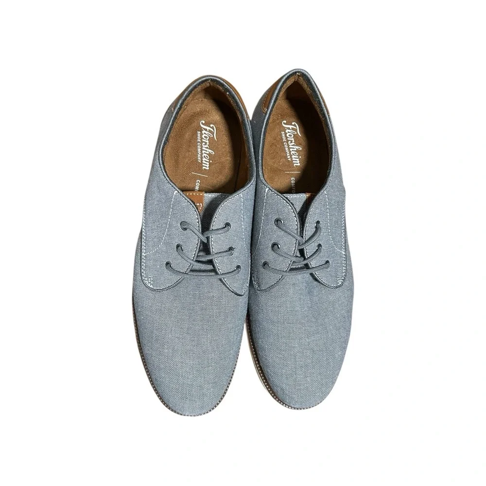 Florsheim Highland Jr Boys Oxford Shoes | Gray Canvas | Size 6.5 Big Kid